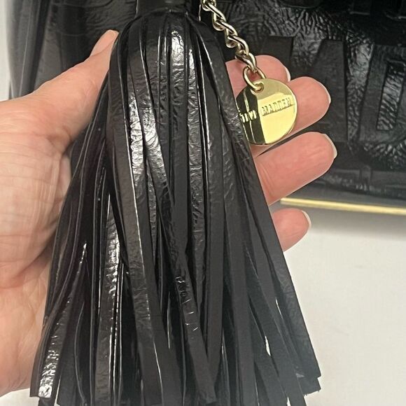Steve Madden Speedy Satchel Top‎ Handle Handbag Patent-like Casual Solid Tassel - Picture 9 of 14